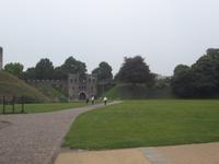 riesiger Burghof in Cardiff Castle