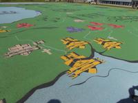 Pembroke Castle, begehbare Burgenkarte von Wales m Innenhof