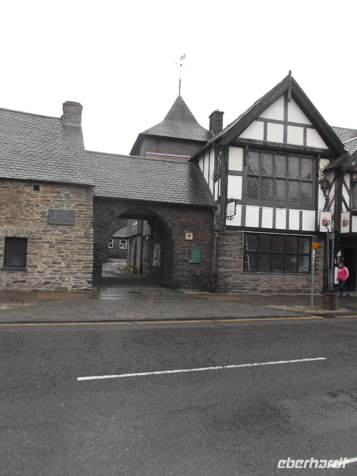 Teil des alten Parlamentsgebäudes von Owain Glyndwr in Machynlleth