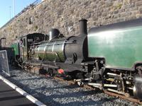 Welsh Highland Heritage Railway in Porthmadog, historische Lok