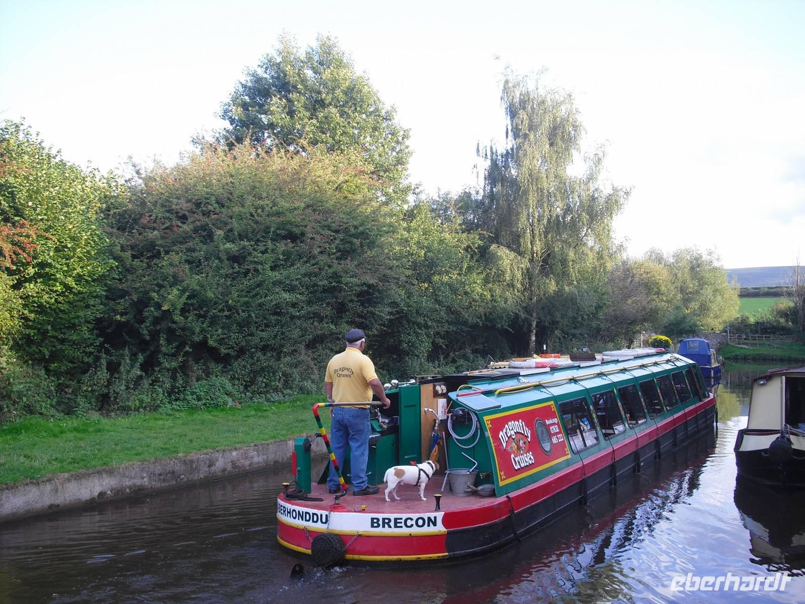 Bootsfahrt auf dem Monmouth and Brecon Canal