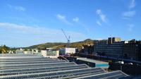 0030 Edinburgh, Blick von der Weverley Station zu Arturs Seat