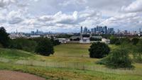 044 Greenwich, Blick zur City, Old Royal Naval College und Canary Wharf