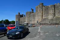 281 Nordwales, Caernarfon, Jaguar am Castle