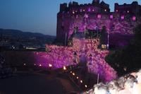 Edinburgh Castle dient als Projektionsfläche