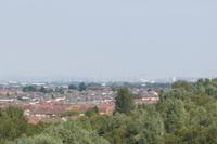 Blick vom oberen Kanal auf Grangemouth am Firth of Forth