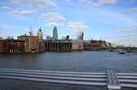 London, Blick von der Millenium Bridge auf die City of London