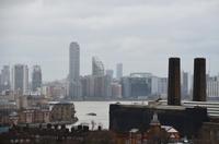 Greenwich, Blick auf die Stadt mit den Docklands