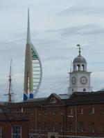 Blick auf Sinnaker Tower in Portsmouth