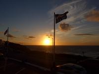 Sonnenuntergang am Hotel in Newquay