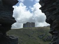 Tintagel Blick auf King's Arthur's Castle Hotel - heute Camelort Castle Hotel