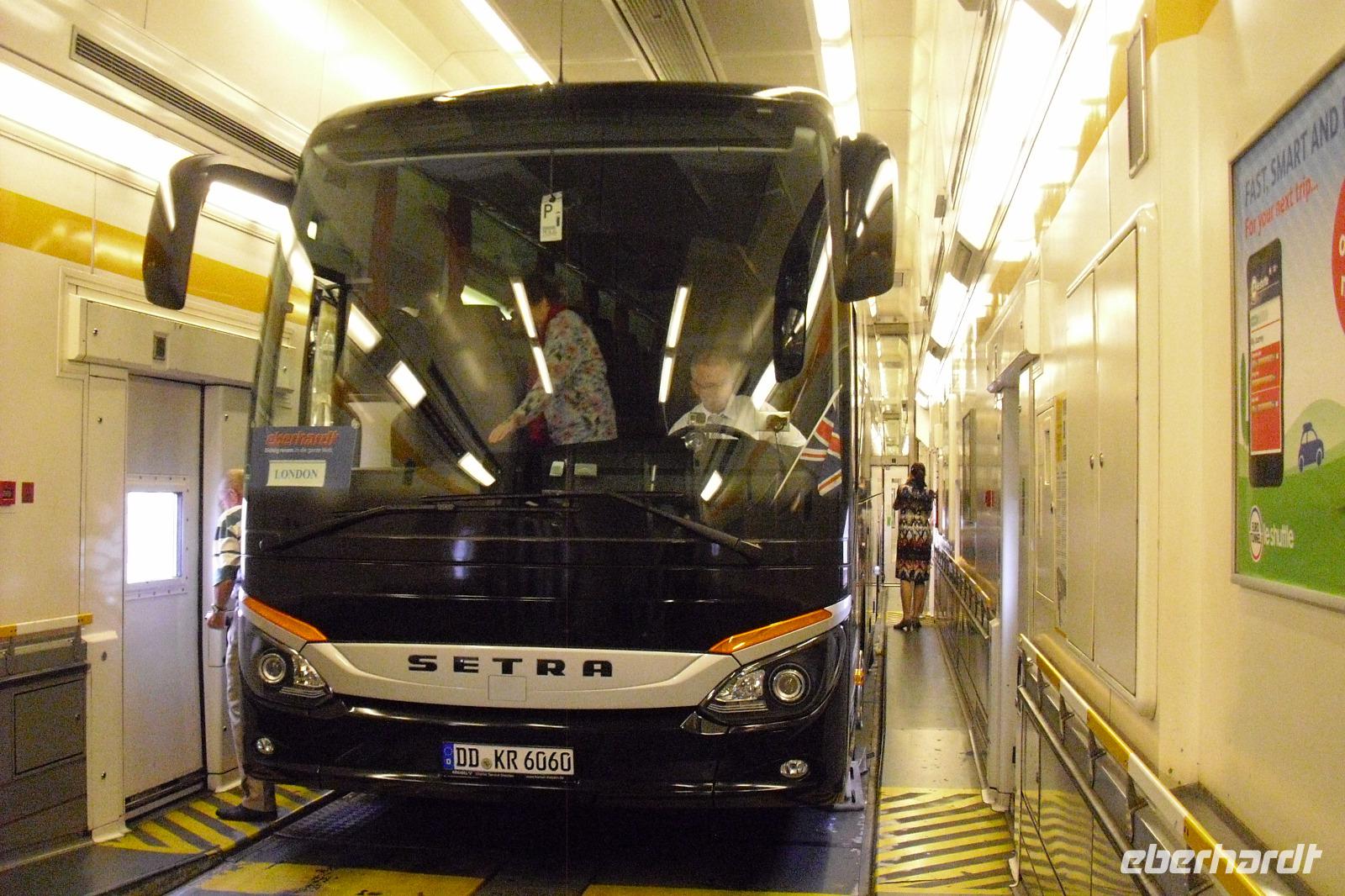 Im Euroshuttle nach London