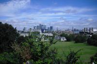 Blick vom Greenwich Park auf die Docklands