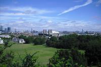 Blick vom Greenwich Park auf die O2-Arena