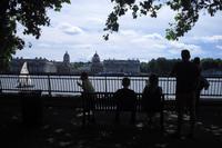 Blick von der Isle of Dogs auf Greenwich