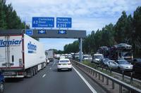 Die Verkehrslage auf dem Weg nach Canterbury