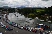 157 Caernarfon Castle, Blick auf den Hafen