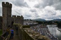 158 Caernarfon Castle, Blick auf den Hafen