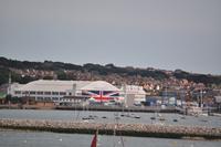 Isle of Wight - East Cowes - Ehemaliges Hallentor für Fabrik von Flugbooten - mit dem wohl größten 