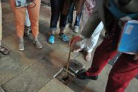 Salisbury Cathedral - Wasserstandsmessung des Grundwassers unmittelbar unter dem Fundament