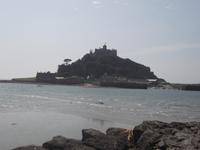 St. Michael's Mount bei Marazion - bei Flut von Wasser umgeben