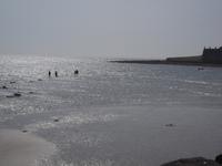 Der Dammweg zum St. Michael's Mount kurz vor Ebbe