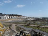 Der Dammweg zum St. Michael's Mount bei Niedrigwasser