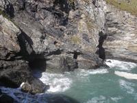 Burgbucht von Tintagel, Cornwall, mit der sagenhaften 