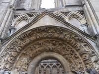 prachtvolle Verzierungen am Eingang zur Marienkapelle, Glastonbury