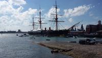 Das alte Kriegsschiff HMS Warrior 