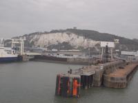 die Kreideküste von Dover nähert sich