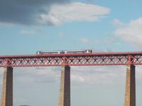 Eisenbahnbrücke über den Firth of Forth, von South Queensferry aus