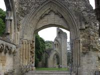 Blick von der Ladys Chappel auf die great Church in Glastonnbury