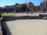 Reste des römischen Amphitheaters in Chester