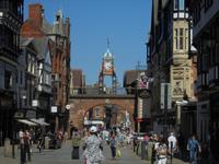 Chester, Victoria-Uhr in der Innenstadt