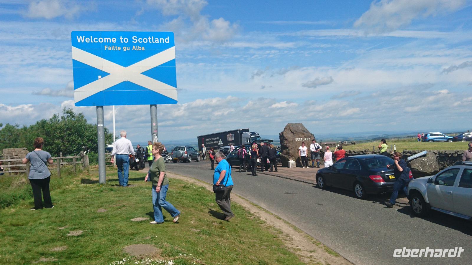 Wird dies einmal eine EU-Außengrenze? Schottische Grenze bei Jedburgh