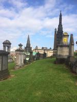 Blick auf Glasgow vom Friedhof aus