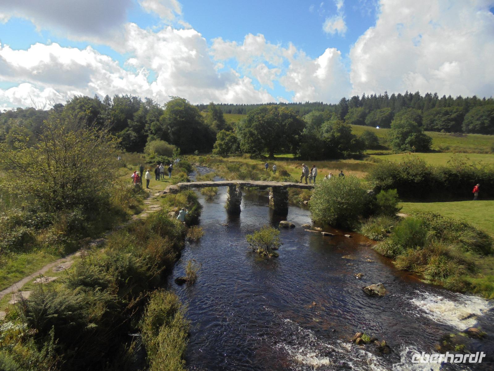 Clapper-Bridge von Postbridge, mitten im Dartmoor