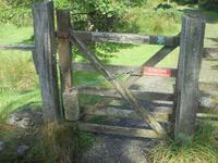 alte Wanderweg-Sicherung im Dartmoor