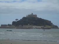 Blick zurück zu St. Michael's Mount bei Flut