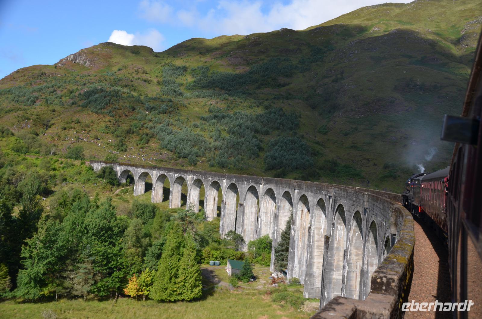 176 Fahrt mit dem Jacobite Steam Train nach Mallaig, Glenfinnian Viaduct