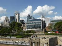 Blick vom Tower zu The Gherkin (Gurke)