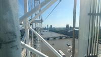 Blick durch die Streben des London Eye