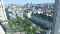 Blick vom London Eye zum Vorplatz des Riesenrades