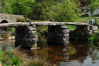 Südengland - Devon - Dartmoor - Clapper Bridge in Postbridge