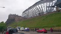 Die Tribünenkonstruktion am Edinburgh Castle