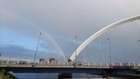 Regenbogenbrücke in Glasgow