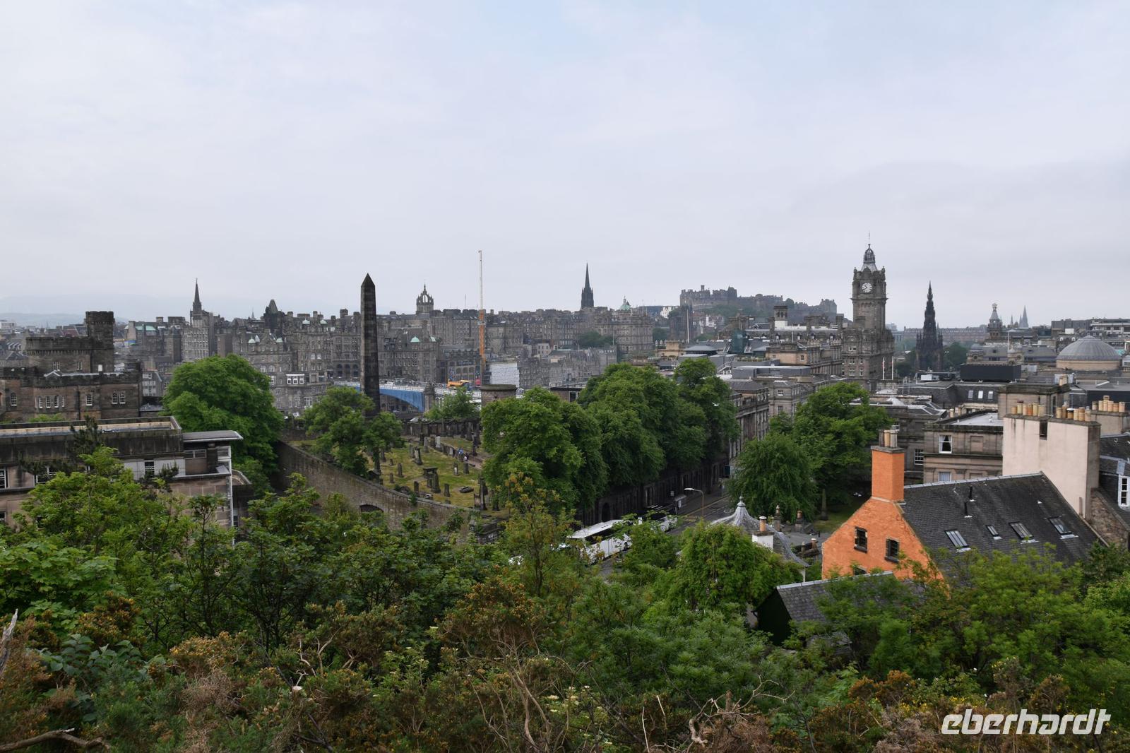 0746 Edinburgh, Altstadt vom Calton Hill