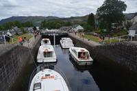 Treideln an der Schleusentreppe