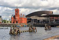 Blick auf das Hafenviertel mit zukünftigem Sitz des Ministers und Millenium Center